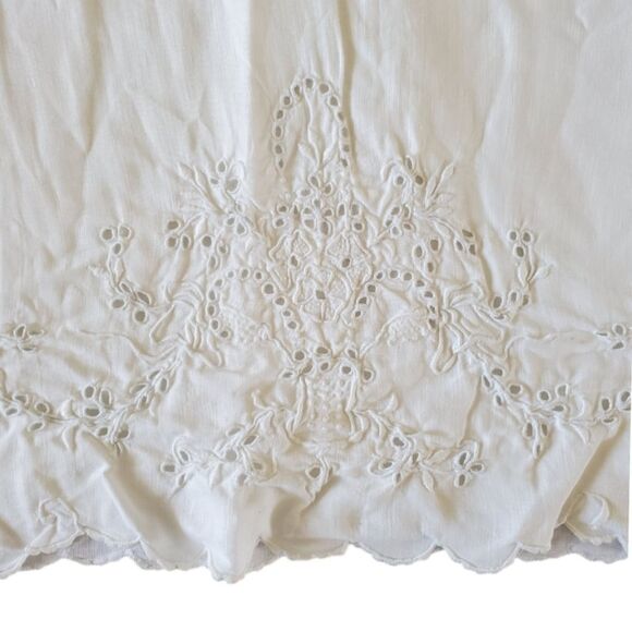 Vintage Large Embroidery & Eyelet Work Open Ended Pillow Cases 35 X 21 - Picture 4 of 9